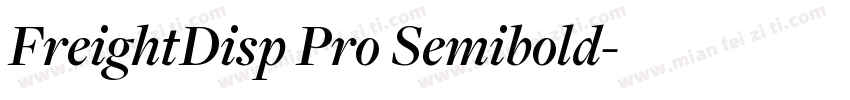 FreightDisp Pro Semibold字体转换